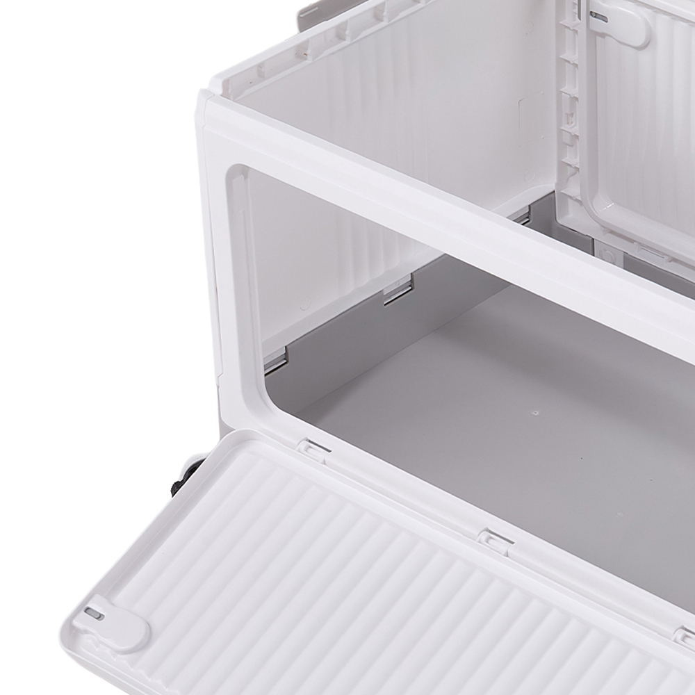 Living and Home 3 Way Access Grey Plastic Storage Box with Wheels 42 x 29cm Image 5