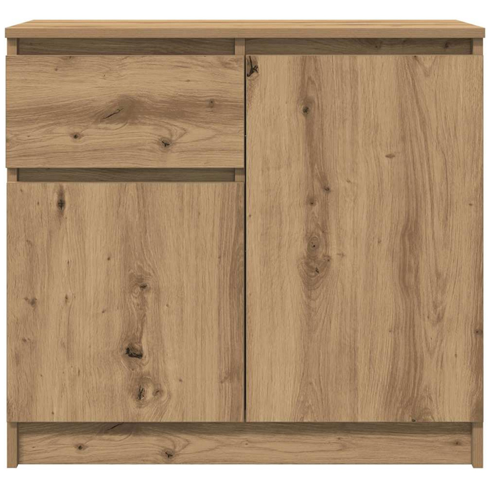 vidaXL 2 Door Single Drawer Artisan Oak Sideboard Image 6