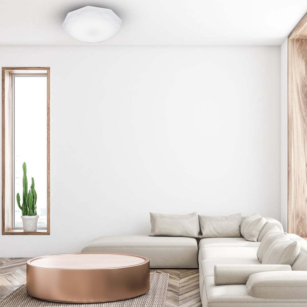 Milagro Hex White LED Ceiling Lamp 230V Image 2
