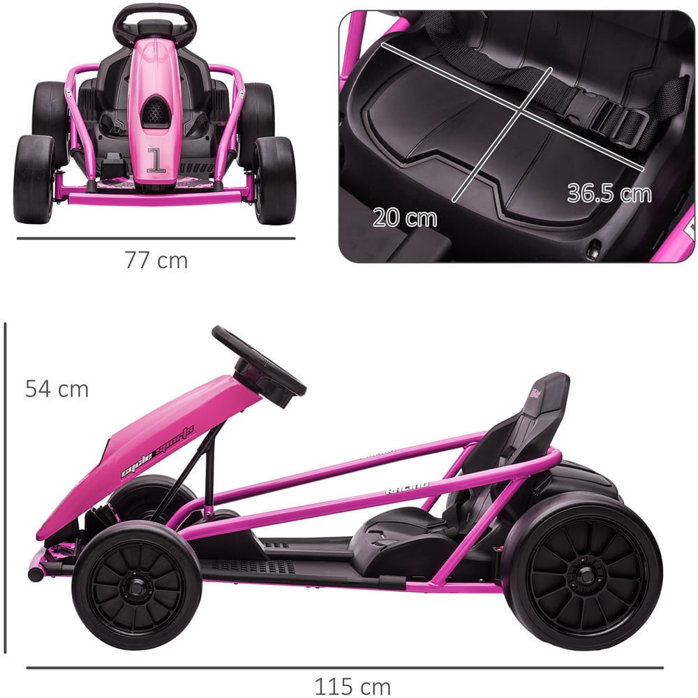 Tommy Toys Kids Electric Go Kart Pink Image 7