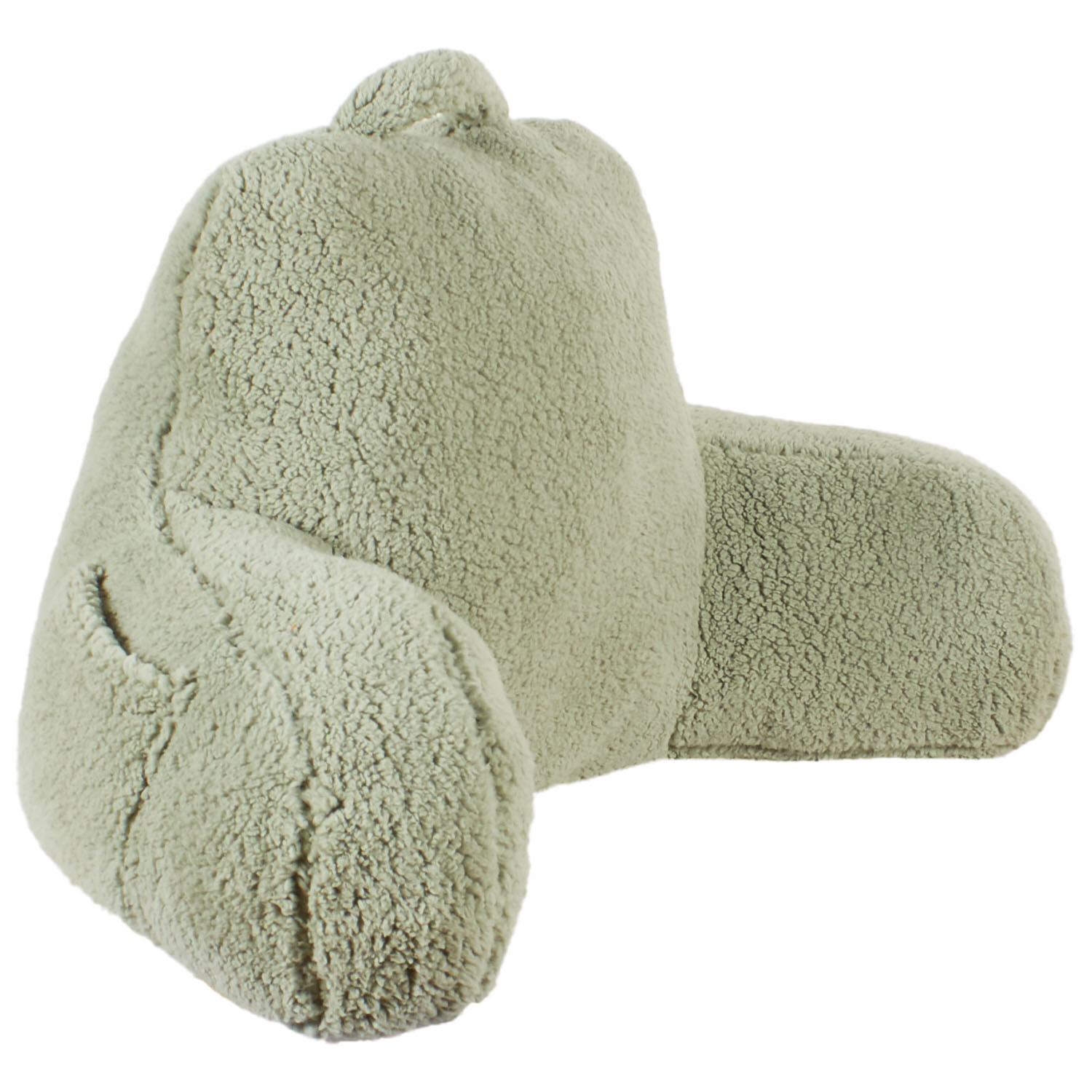 Soft Teddy Fleece Cuddle Cushion - Sage Image 3