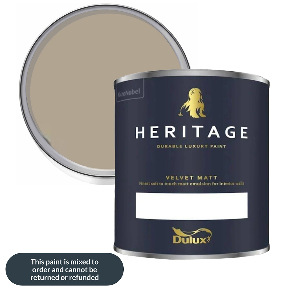 Dulux Heritage Walls and Ceilings Setting Stone Velvet Matt Emulsion Paint 1L Image 1