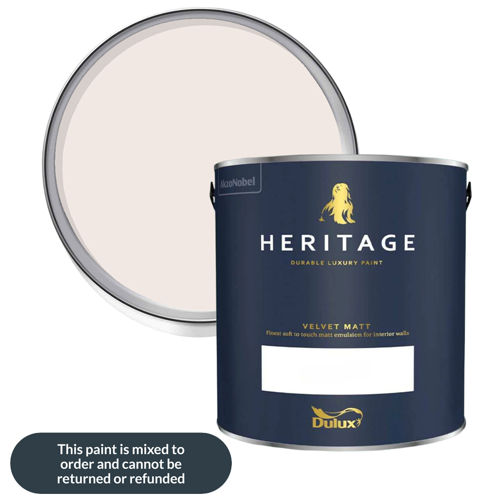 Dulux Heritage Walls and Ceilings Roman White Velvet Matt Emulsion Paint 2.5L Image 1
