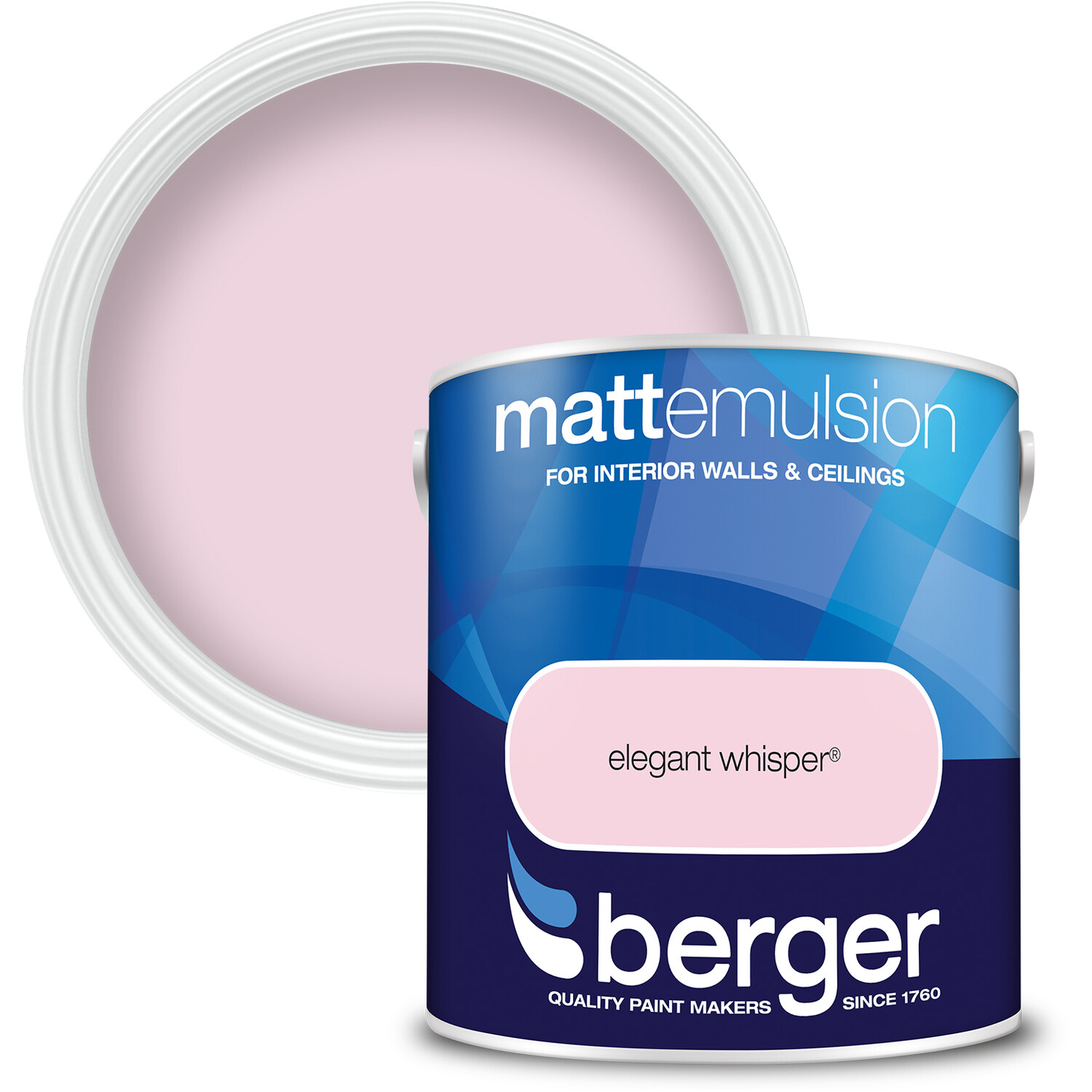 Berger Walls and Ceilings Elegant Whisper Matt Emulsion Paint 2.5L Image 1