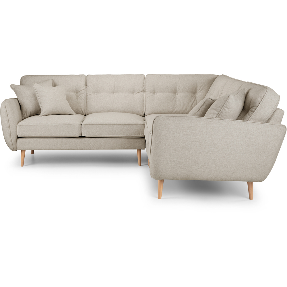 Opry Faro 4 Seater Button Back Linen Left Hand Corner Sofa Image 3