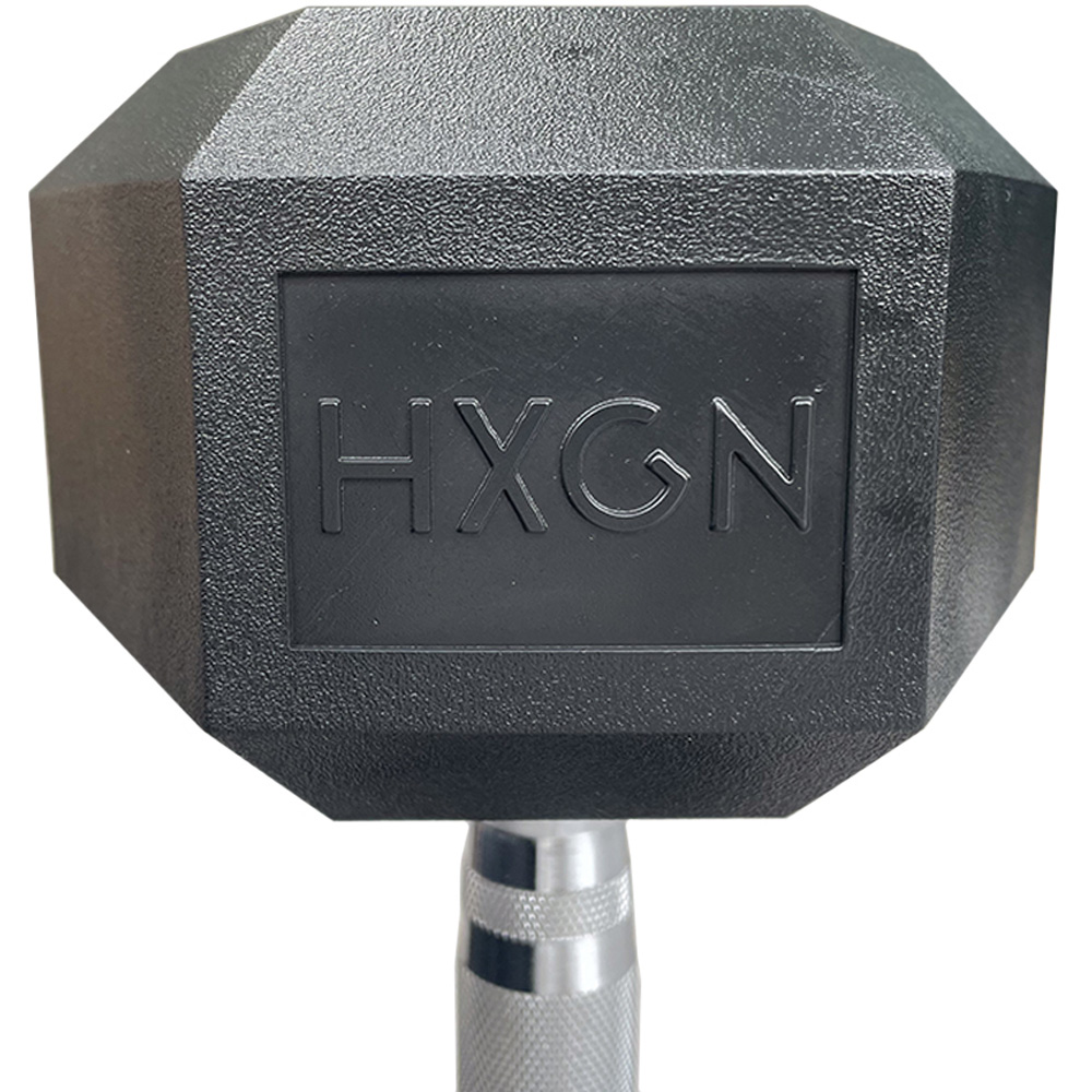HXGN Pro Hex Black Dumbbell 20kg 2 Pack Image 4
