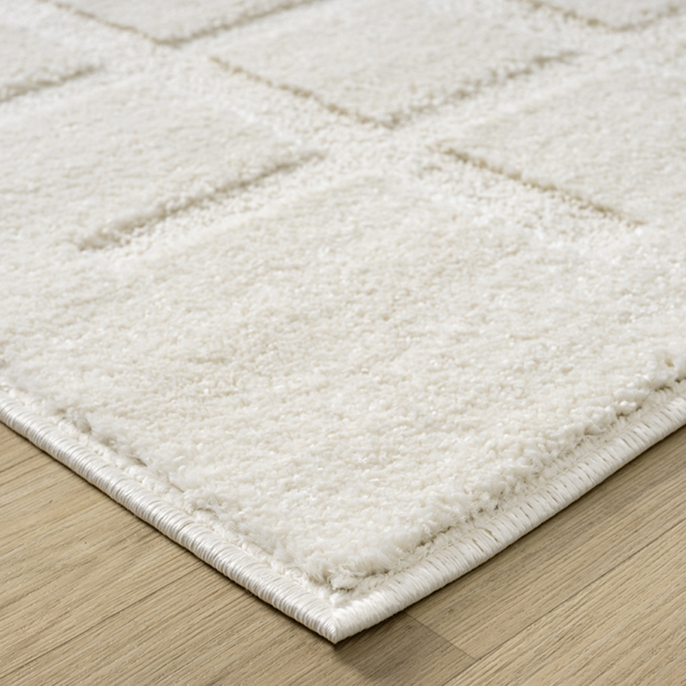 Desire Rugs Aya Cream Embossed Cube Rug 60 x 220cm Image 6