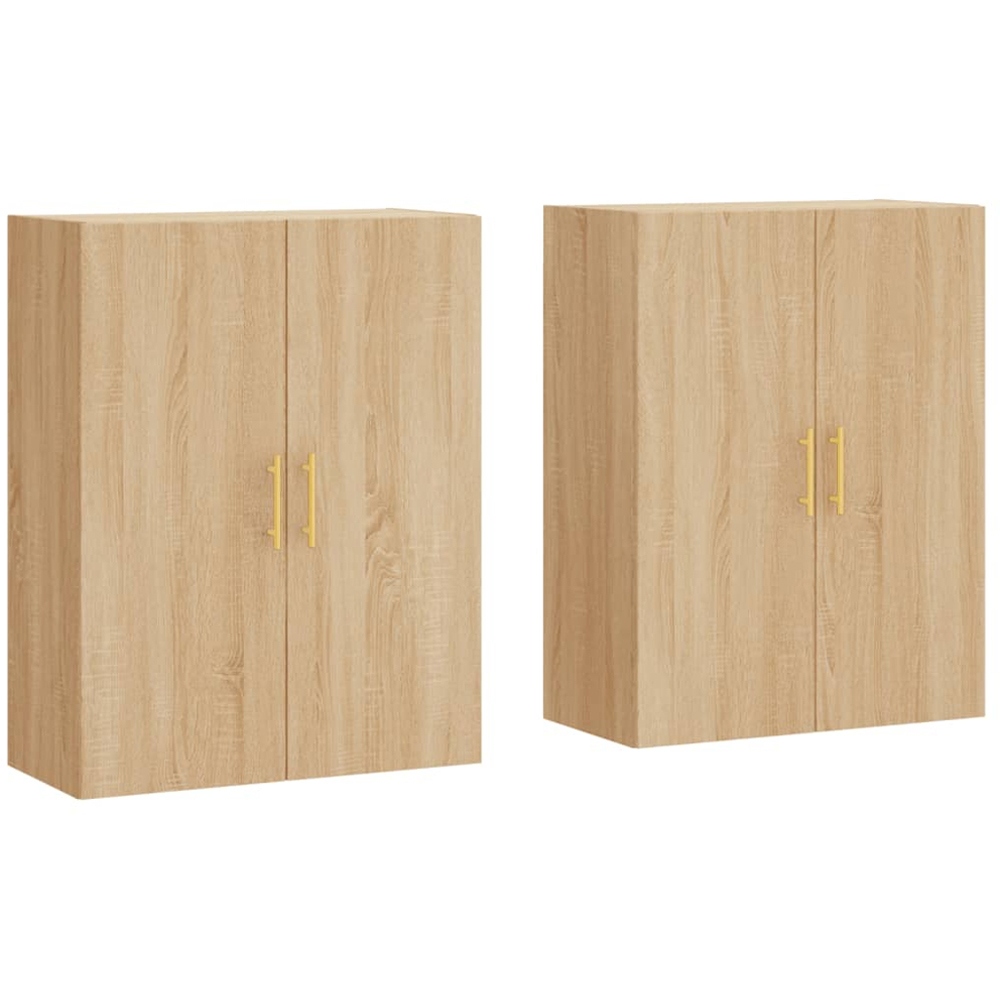 vidaXL 2 Door Sonoma Oak Wall Mounted Cabinet 2 Pack Image 2