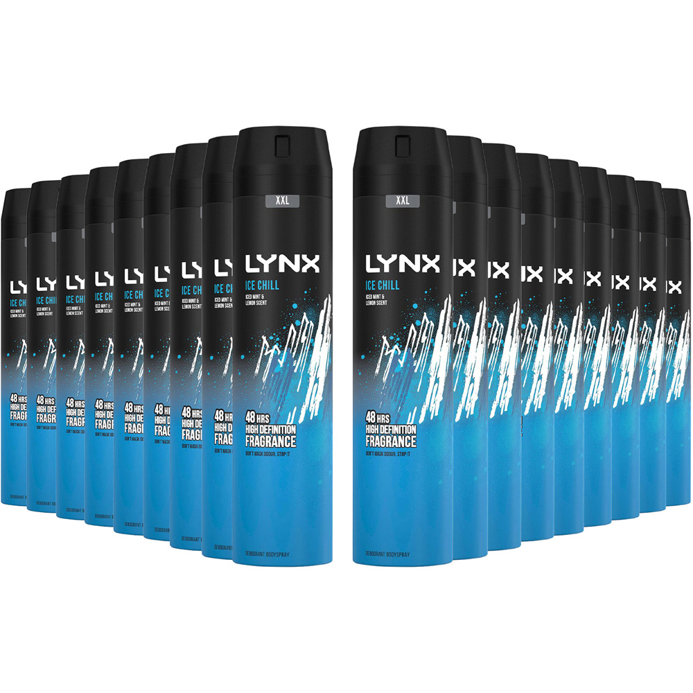 Lynx Ice Chill Iced Mint and Lemon 48H Protection Deodorant Body Spray 250ml 18 Pack Image 1