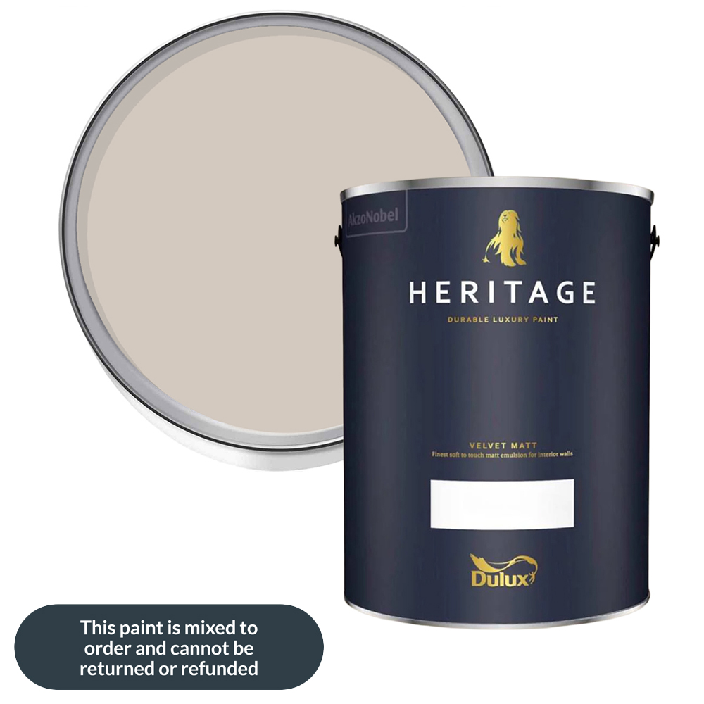 Dulux Heritage Walls and Ceilings Pale Walnut Velvet Matt Emulsion Paint 5L Image 1