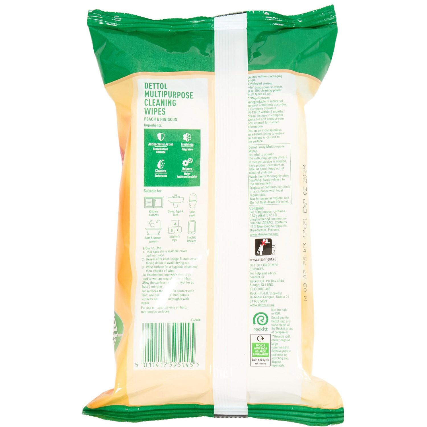 Pack of 110 Dettol Multipurpose Wipes Image 2