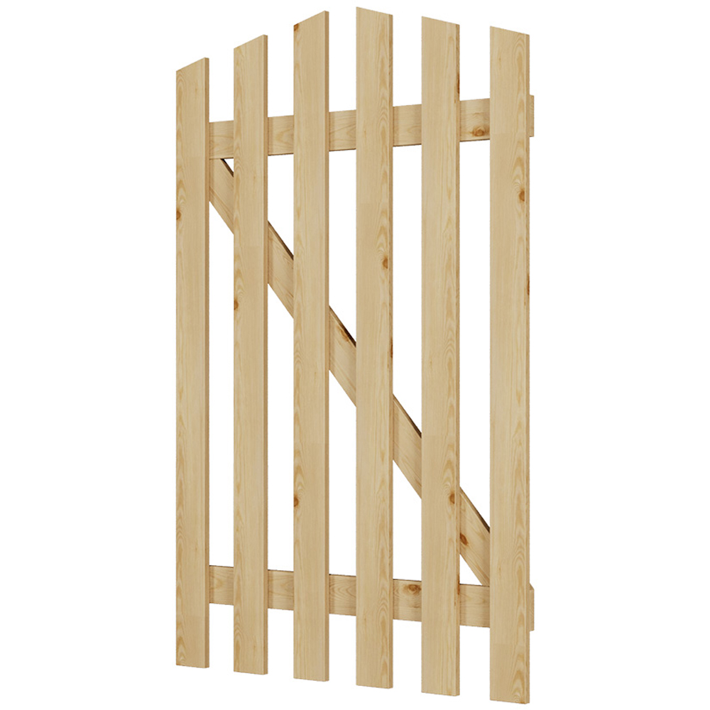 Outdoor Minimalist Nature Wooden Fence Gate, 120 x 76 x 2.5cm Image 3