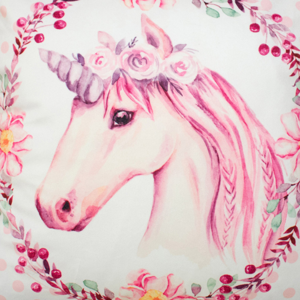 Velosso Unicorn Pink Filled Cushion 43 x 43cm 2 Pack Image 2