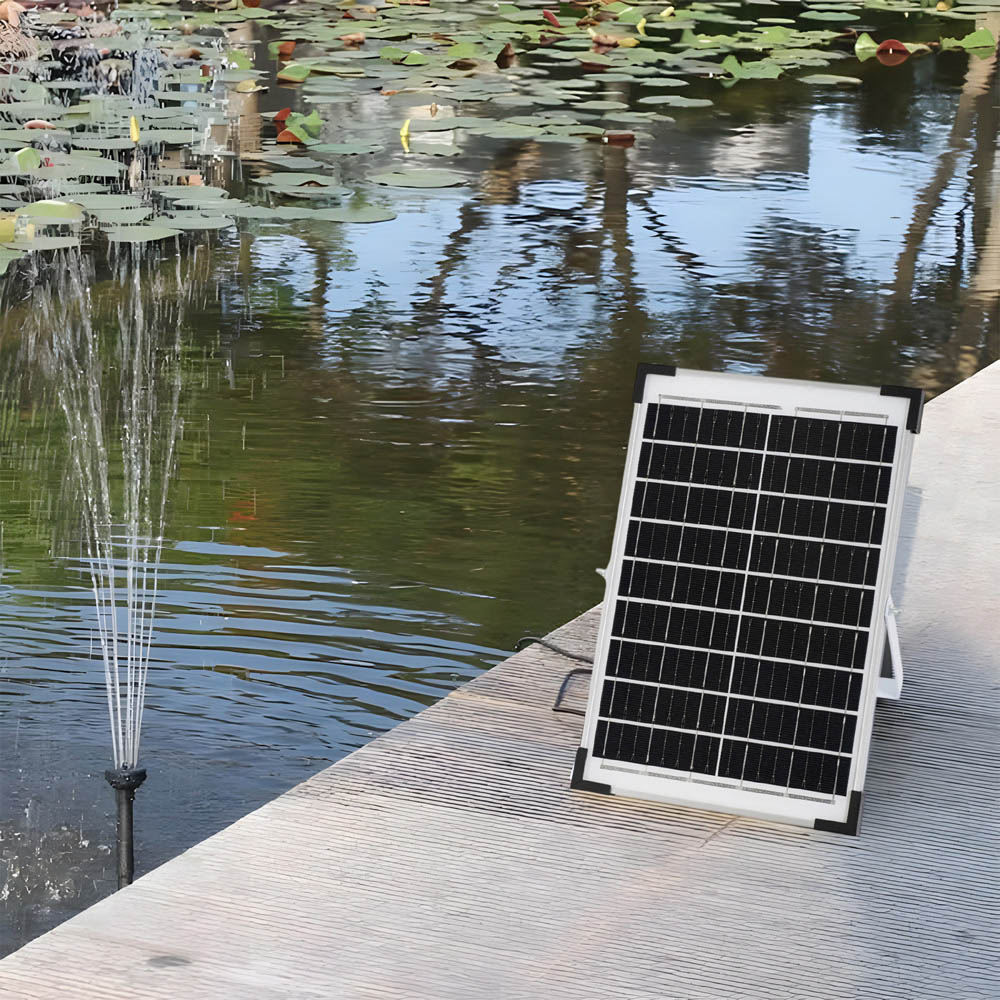 Living and Home 10W Solar-Powered Fountain Water Pump Kit Image 2