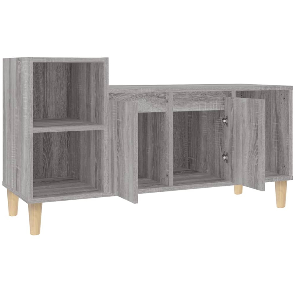 vidaXL 2 Door 3 Shelf Grey Sonoma TV Cabinet Image 4