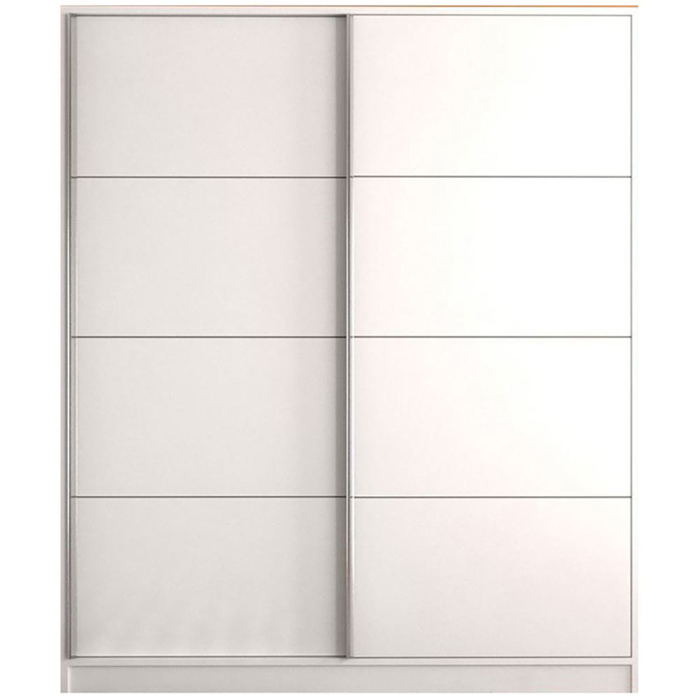Evu Sabro 2 Door White Sliding Wardrobe Image 2