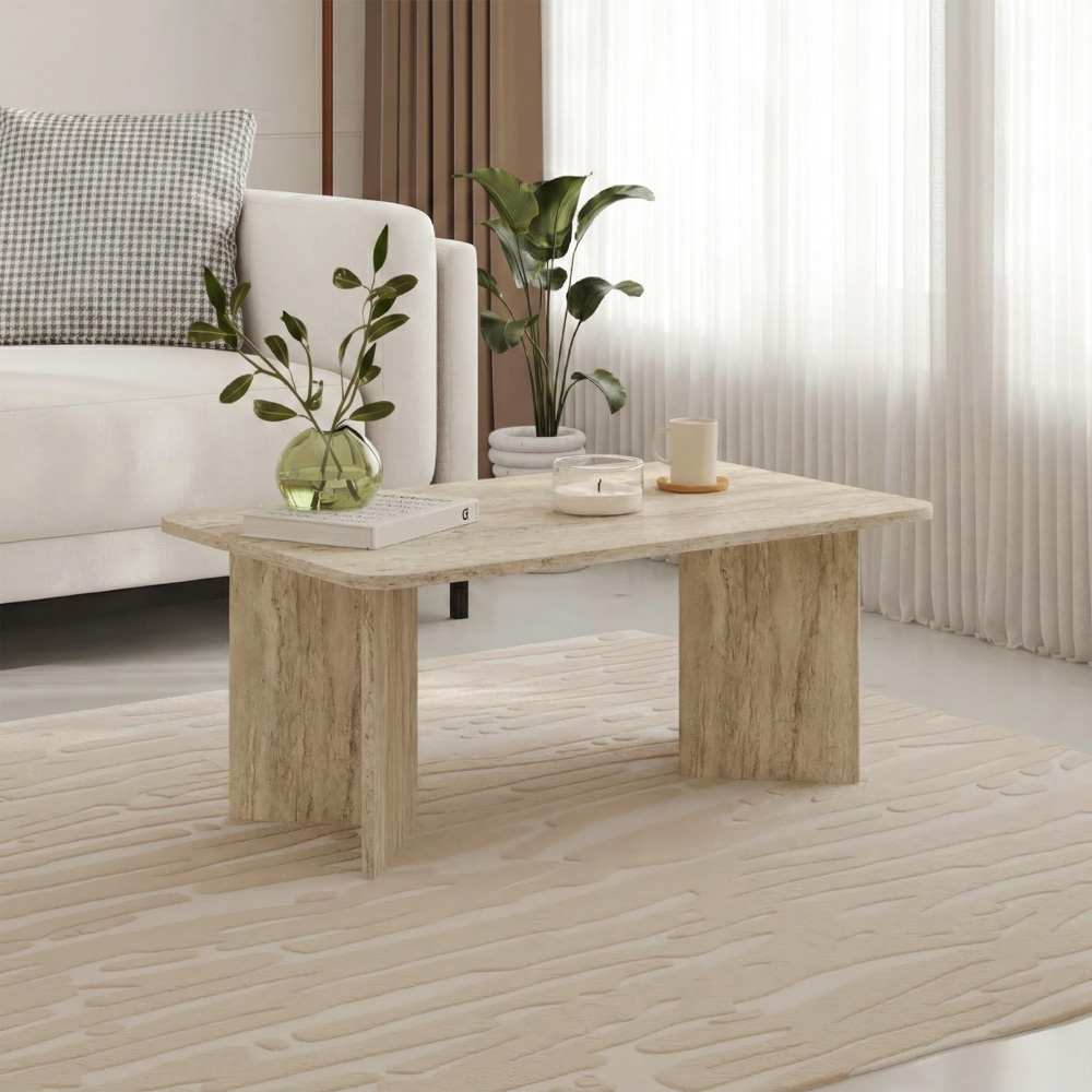 Decortie Sam Travertine Coffee Table Image 3