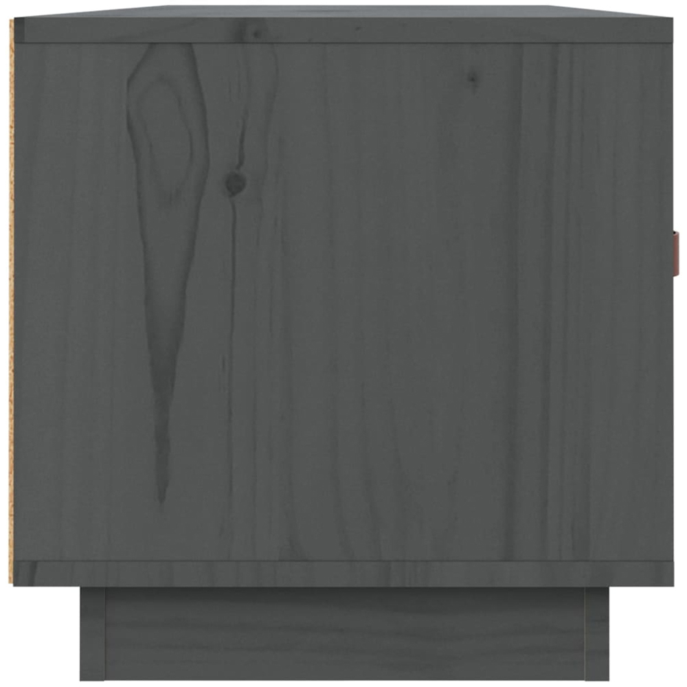 vidaXL 2 Drawer Grey Solid Pine TV Cabinet Image 7