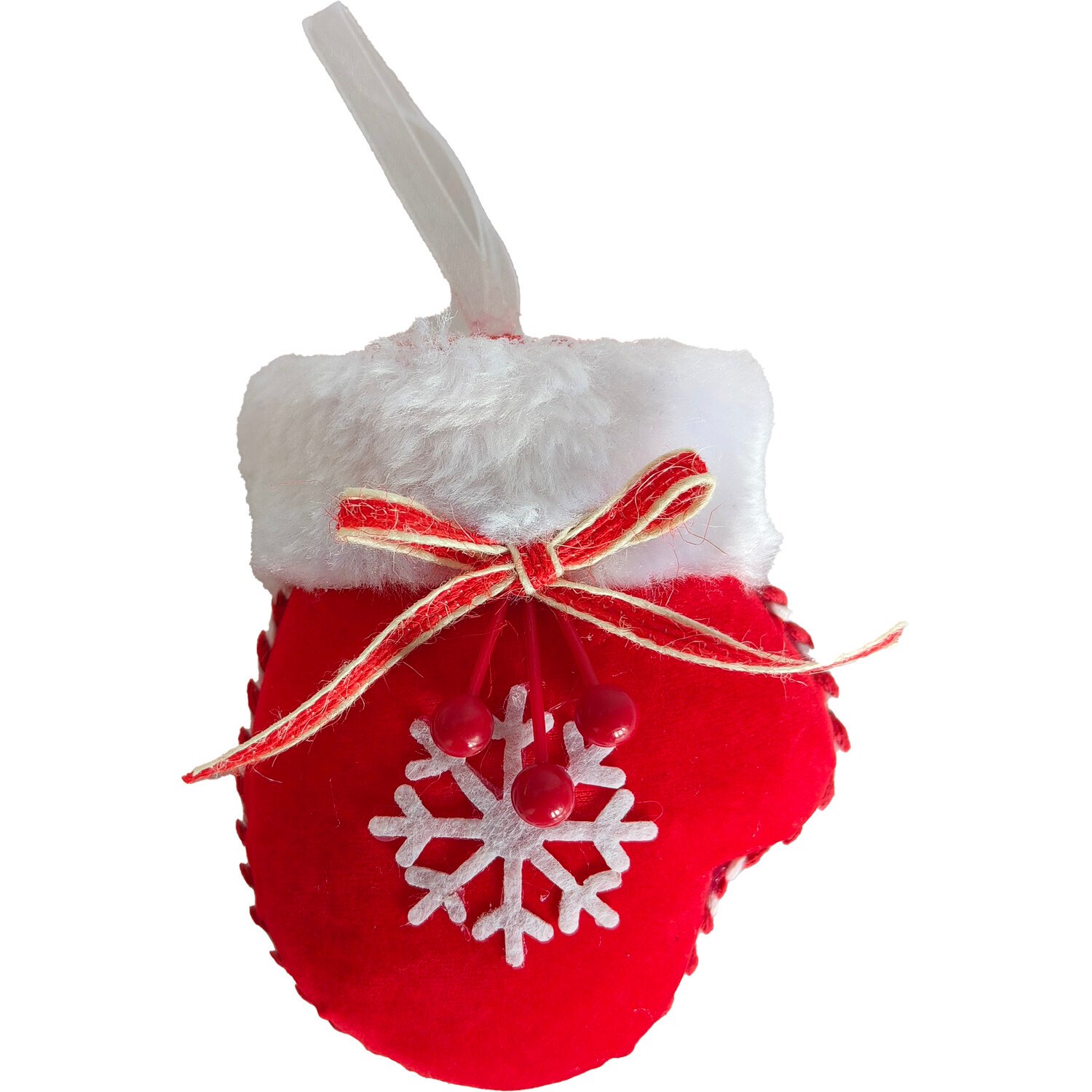 Christmas Mitten Decoration - Red Image