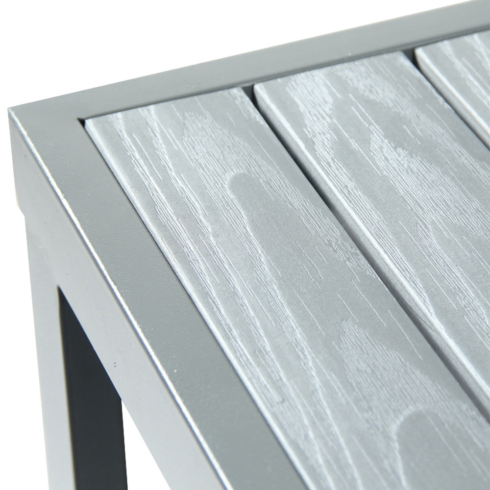 Outdoor Living 5 Seater Chester Grey Metal Corner Sofa and Coffee Table Set Image 7