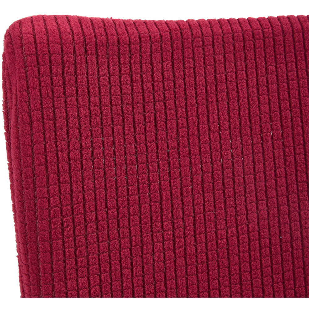 Living and Home Red Dining Chair Cover with Ruffled Skirt and Fabric Tie Set of 2 Image 3