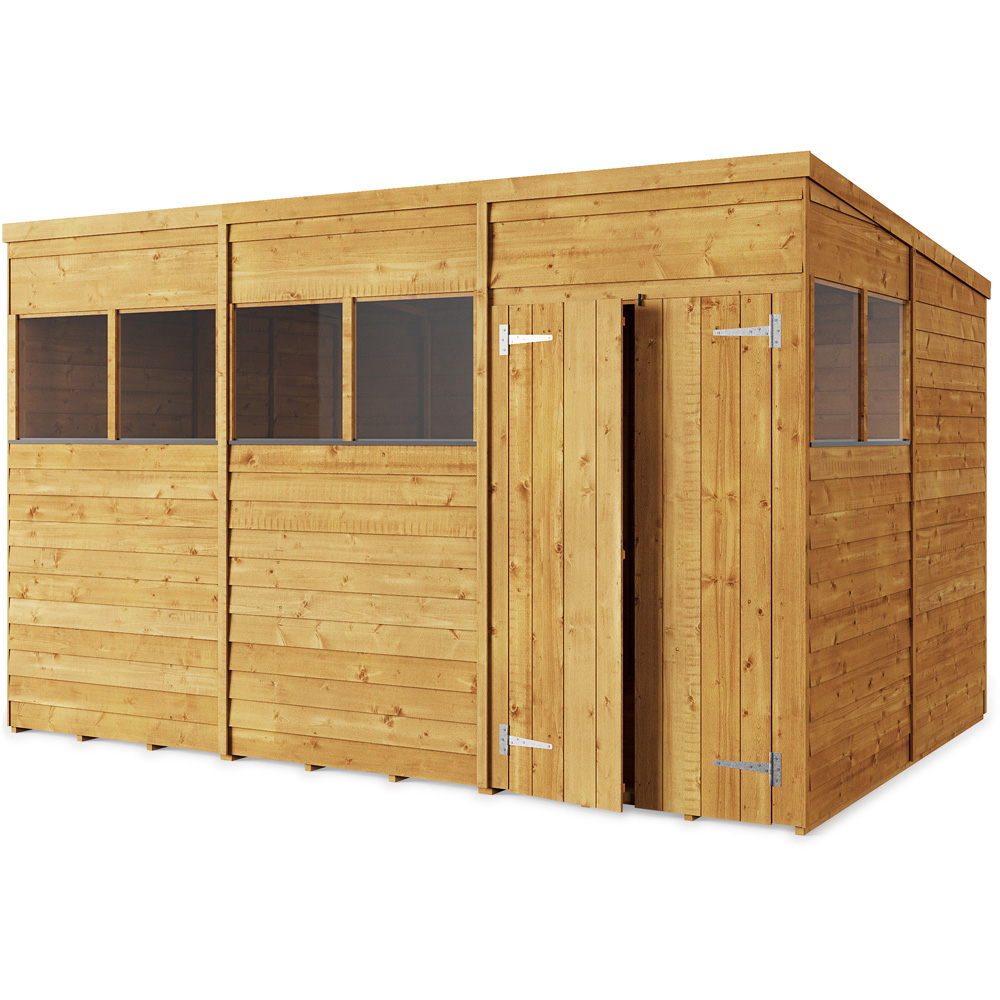 StoreMore 12 x 8ft Double Door Overlap Pent Shed Image 1