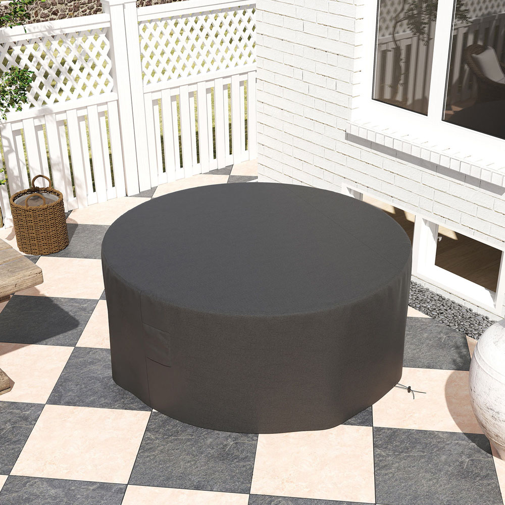Outsunny Black Round Waterproof Garden Furniture Cover 81 x 193 x 193cm Image 3