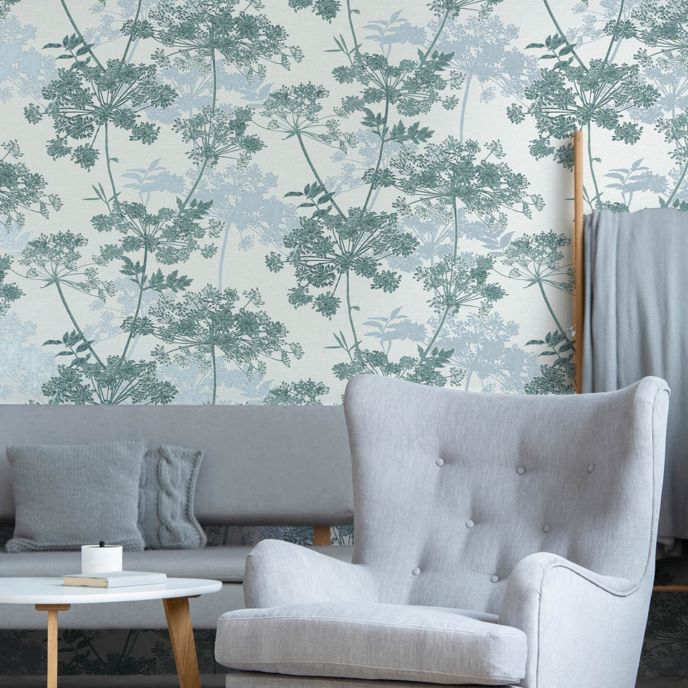 Superfresco Colours Meadow Teal Wallpaper Image 3