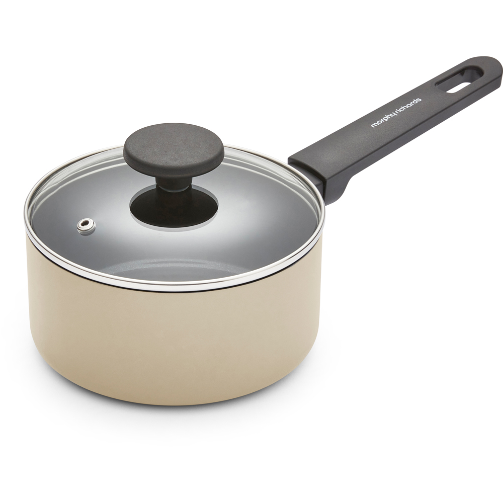 Morphy Richards Cream Recycled Aluminium 3 Piece Saucepan Set Image 3