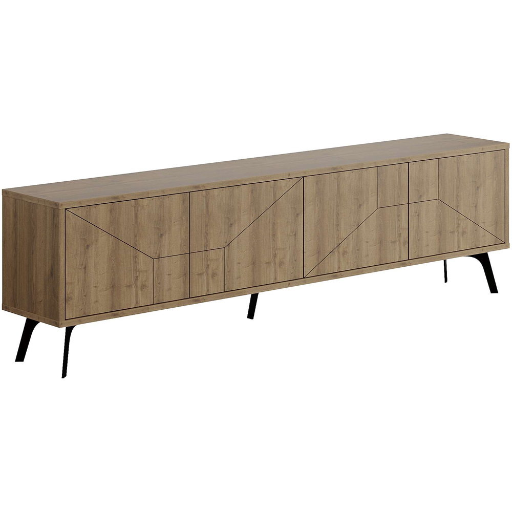 Decortie Dune Dark Oak Effect TV Stand with 4 Doors Image 2