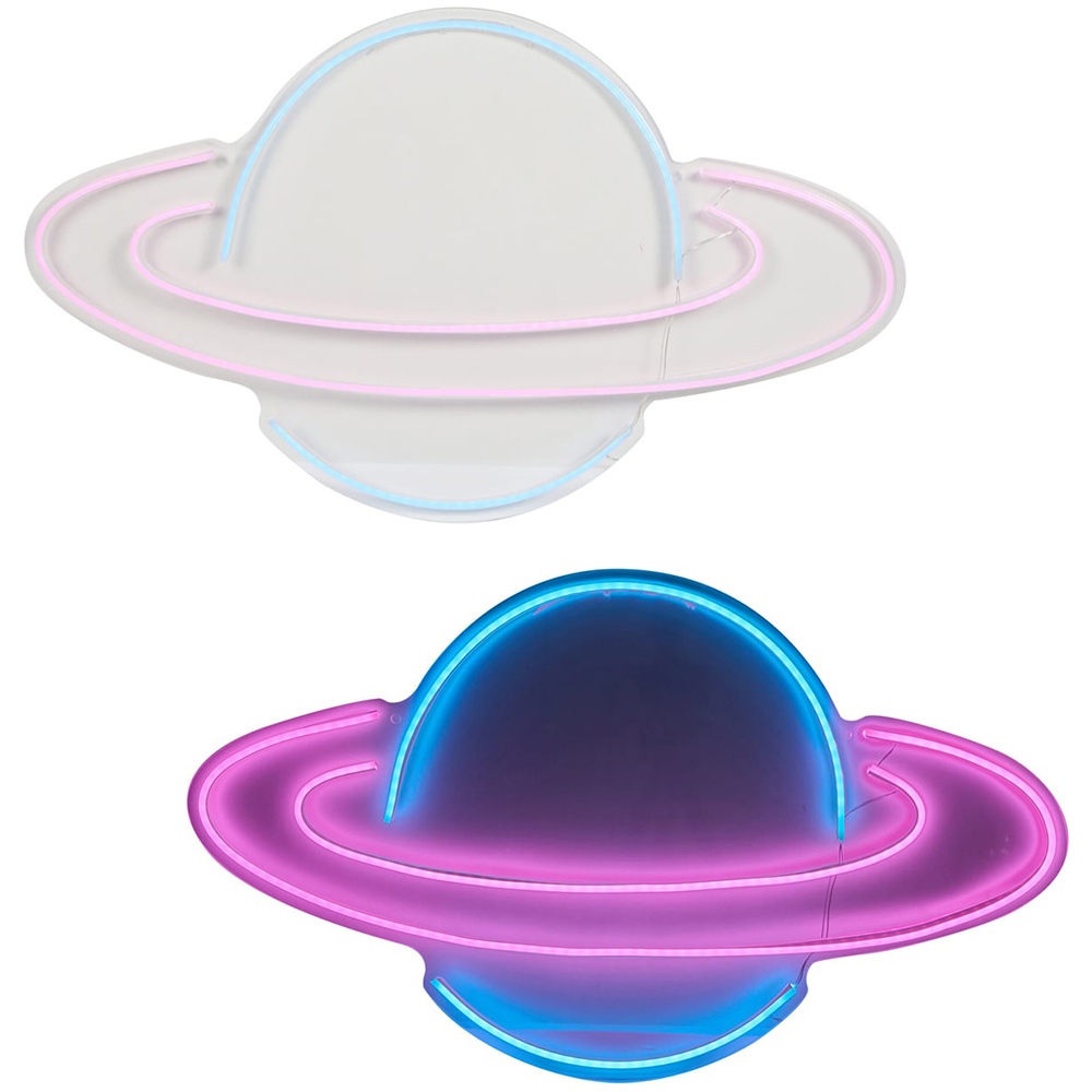 XL Planet Neon Sign - White Image 5
