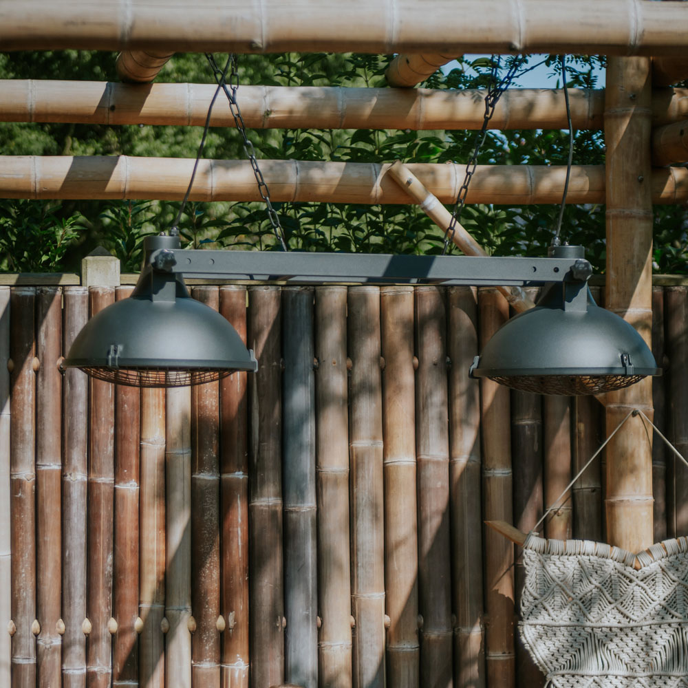 Sunred Indus II Bright Black Hanging Patio Heater 3000W Image 9