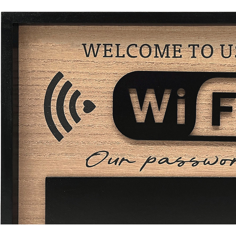 WiFi Wood Effect Sign Image 4