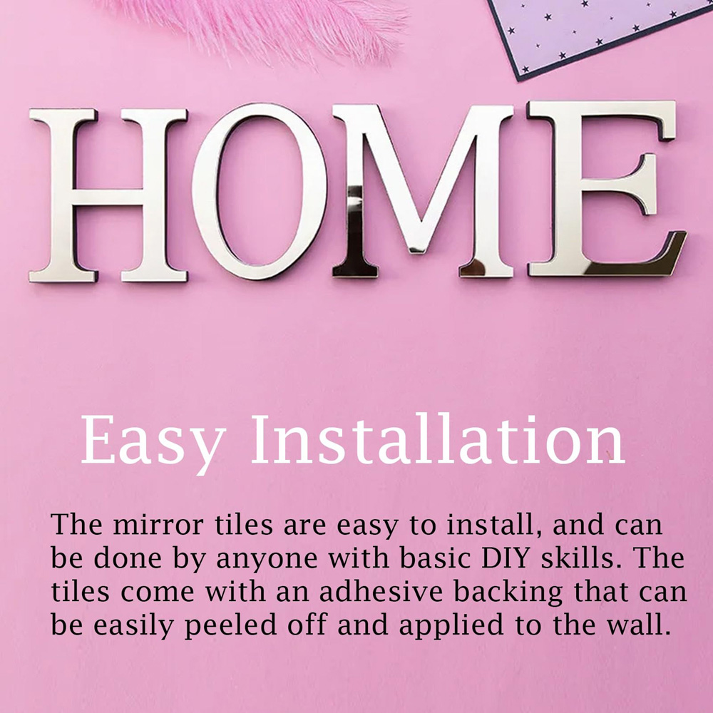 ATEK HOME Self-Adhesive Mirror Wall Sticker Image 6