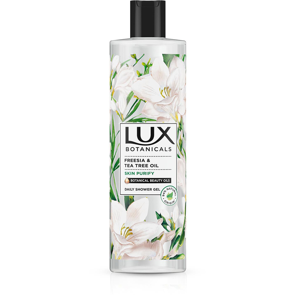 Lux Botanicals Beauty Oils Freesia and Tea Tree Oil Daily Shower Gel 500ml 3 Pack Image 5