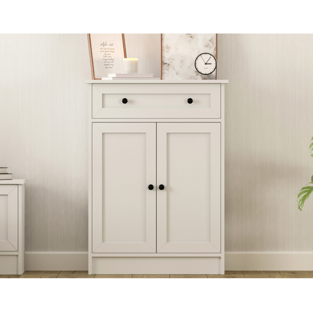 Evu DAISY 2 Doors Single Drawer White Sideboard Image 5
