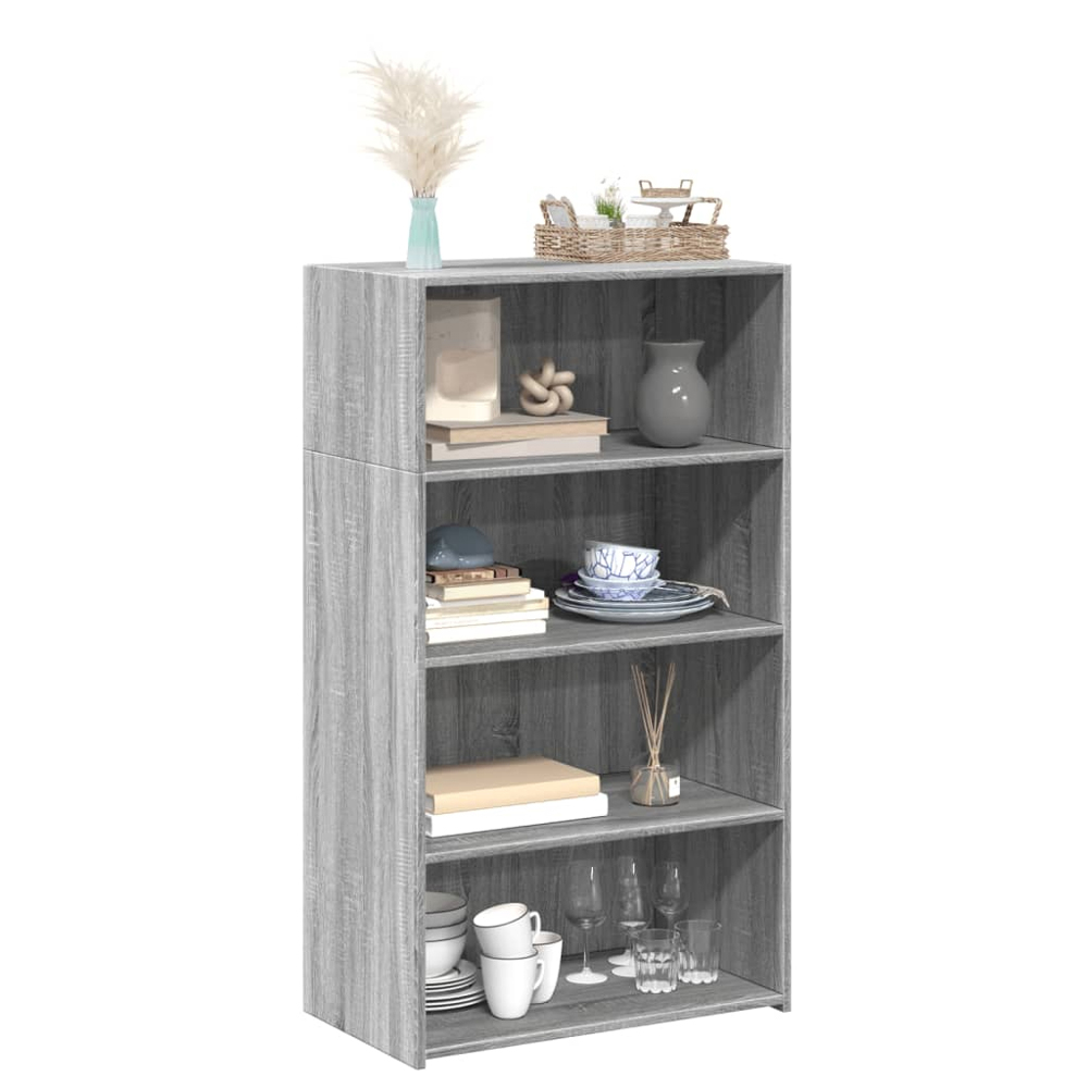 vidaXL 4 Shelf Grey Sonoma Highboard Image 3
