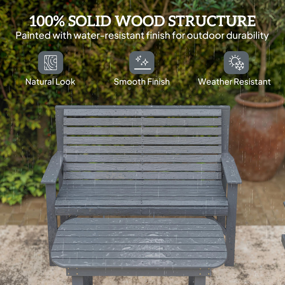 Outsunny 4 Seater Grey Garden Lounge Set Image 5