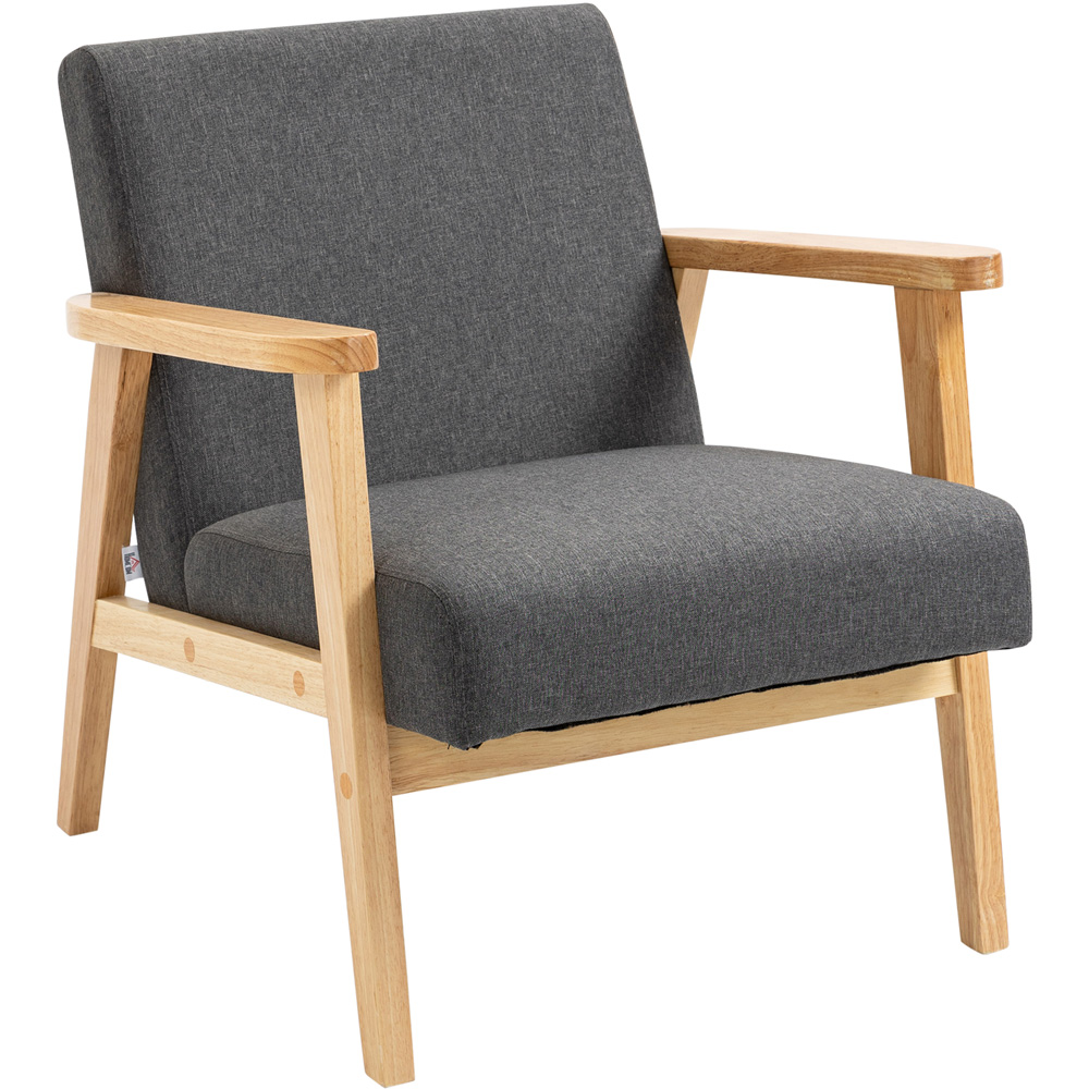 Portland Dark Grey Fabric Accent Chair Image 2