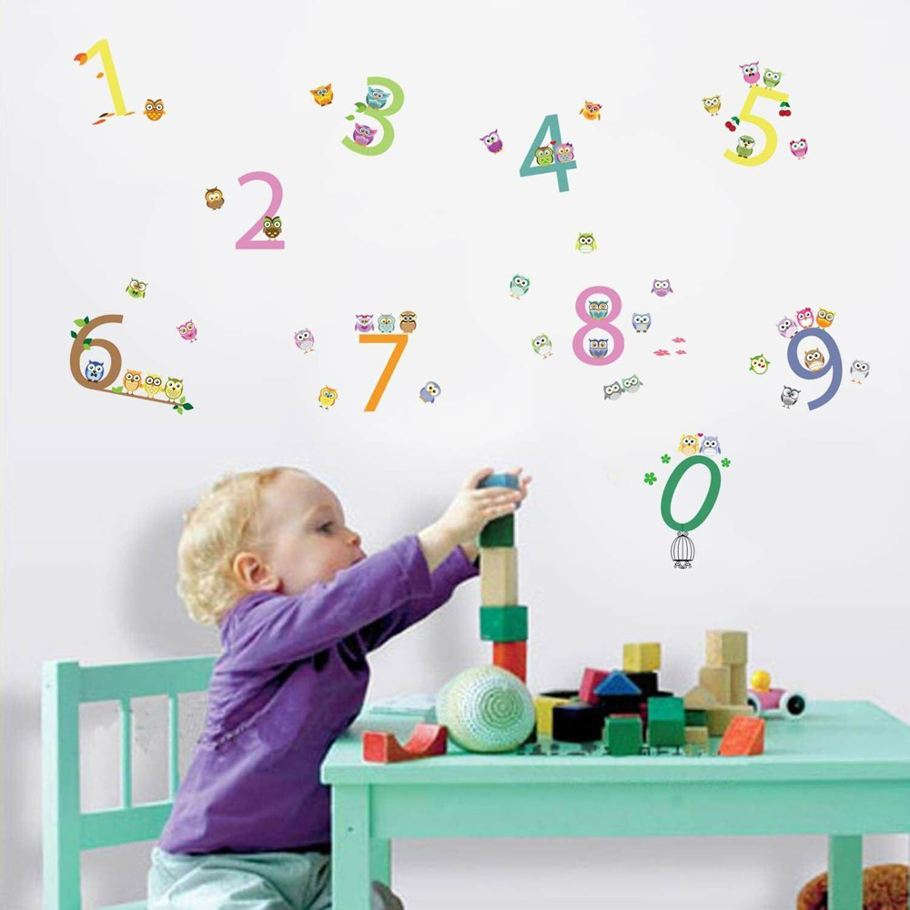 Walplus Kids Colourful Numbers with Creatures Self Adhesive Wall Stickers Image 2