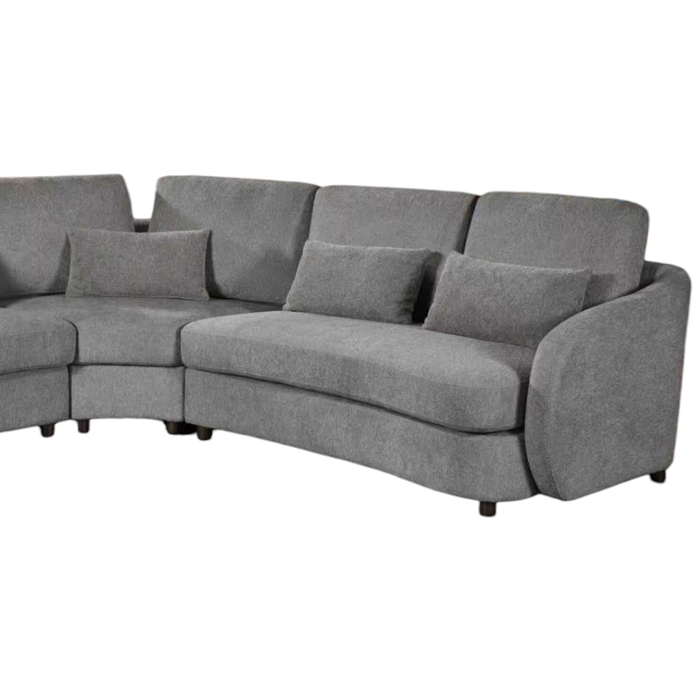 Mabel Corner Sofa Grey Right-hand Image 6