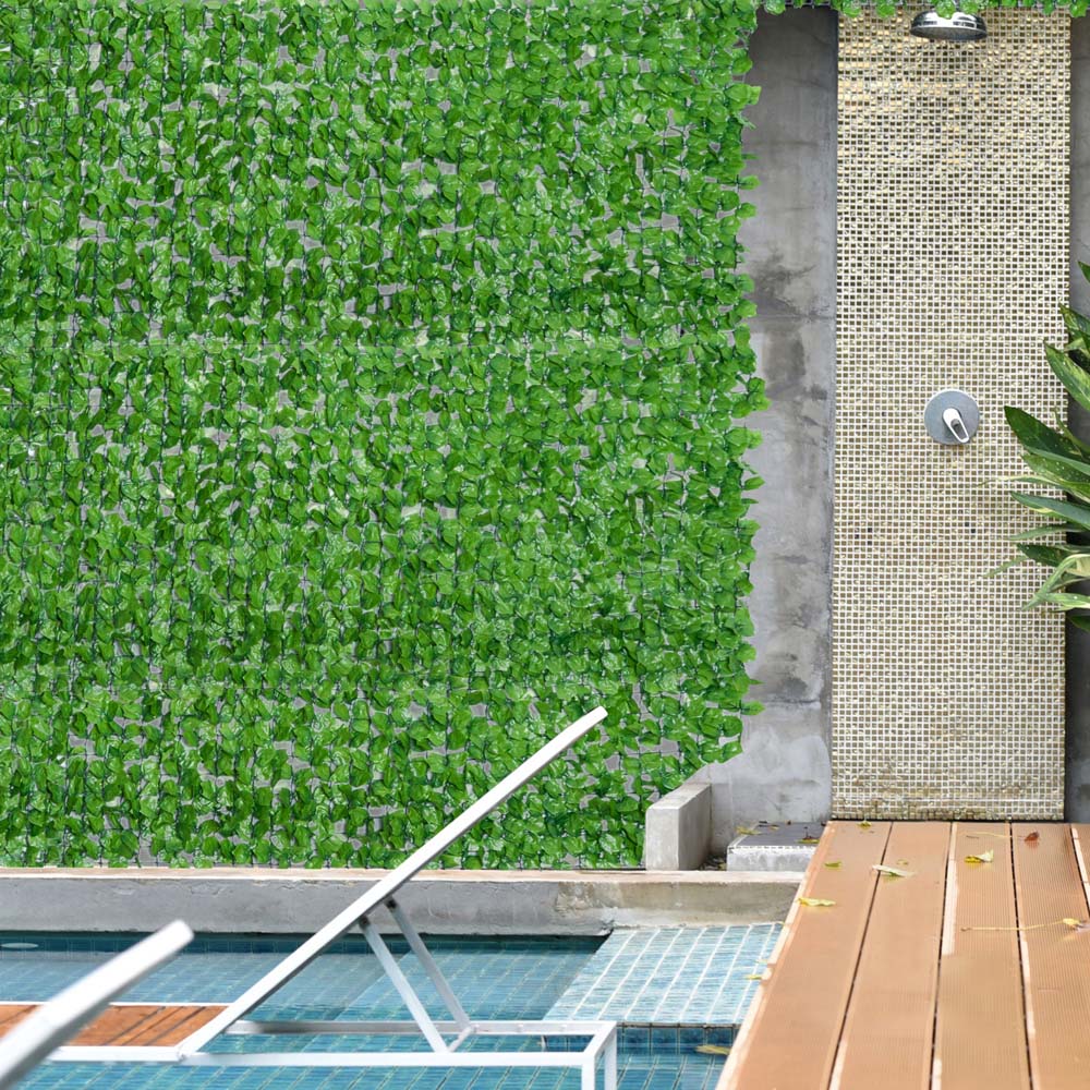 Outsunny Ivy Leaves Decorative Trellis with Artificial Leaves 3 x 1m Image 1