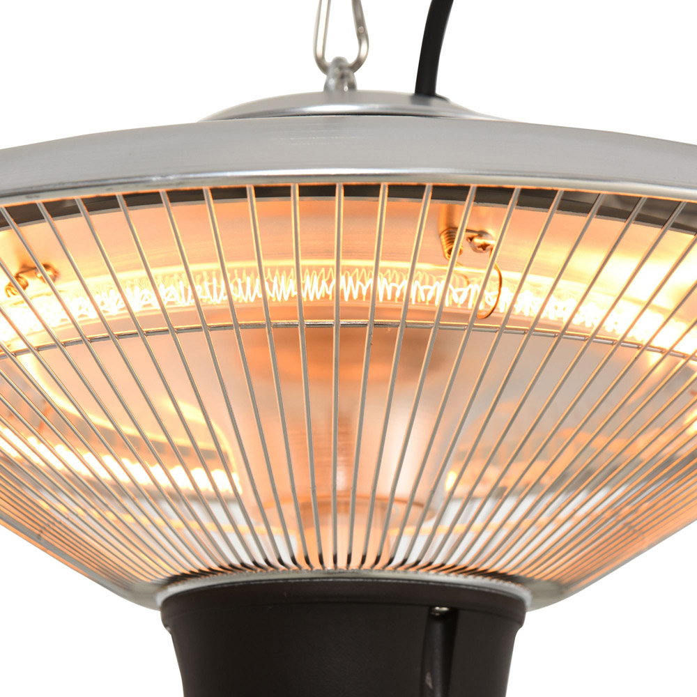 Outsunny Silver Ceiling Mounted Halogen Electric Heater 1500W Image 3
