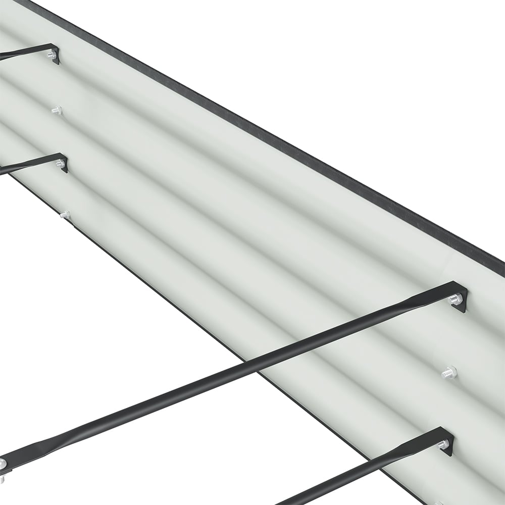 Living and Home Black Rectangular Galvanised Steel Raised Garden Bed 240 x 90cm Image 6