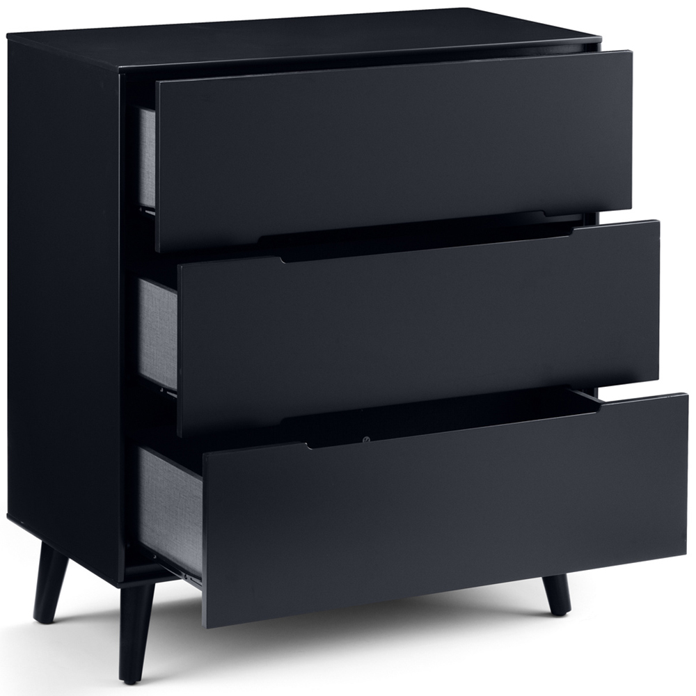 Julian Bowen Alicia 3 Drawer Matt Anthracite Chest of Drawers Image 4