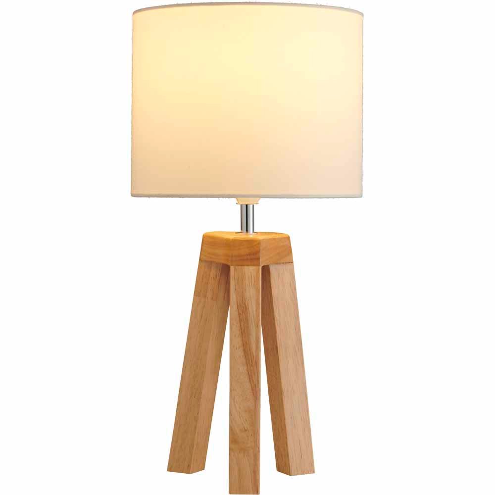 Wilko Natural Tripod Table Lamp Image 6