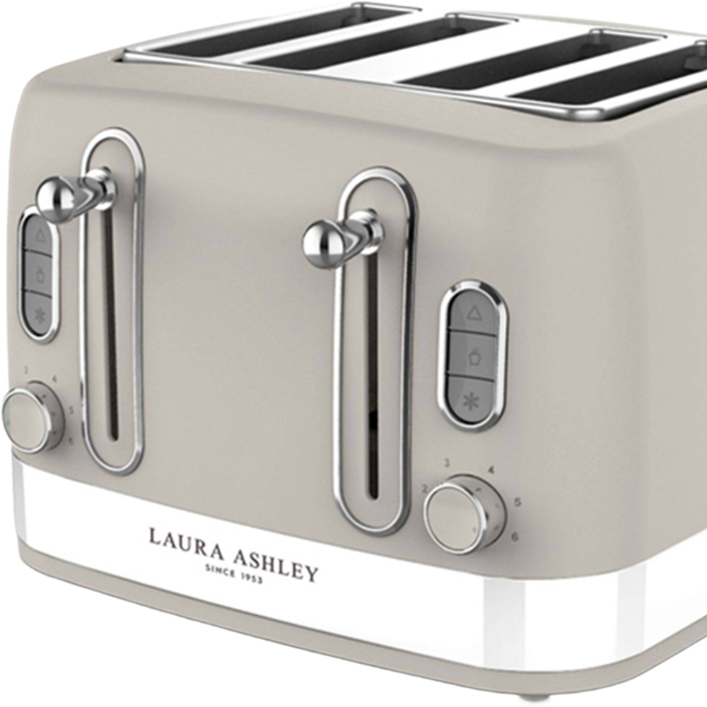 Laura Ashley VQSBT842LADGUK Dove Grey 4 Slice Toaster Image 2