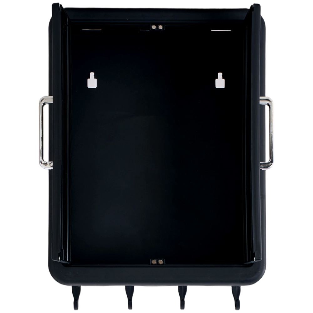 Living and Home Retro Black Wall Mounted Bathroom Cabinet Image 4