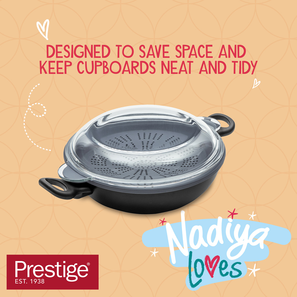 Nadiya x Prestige 26cm 4 in 1 Wok Pan Image 3