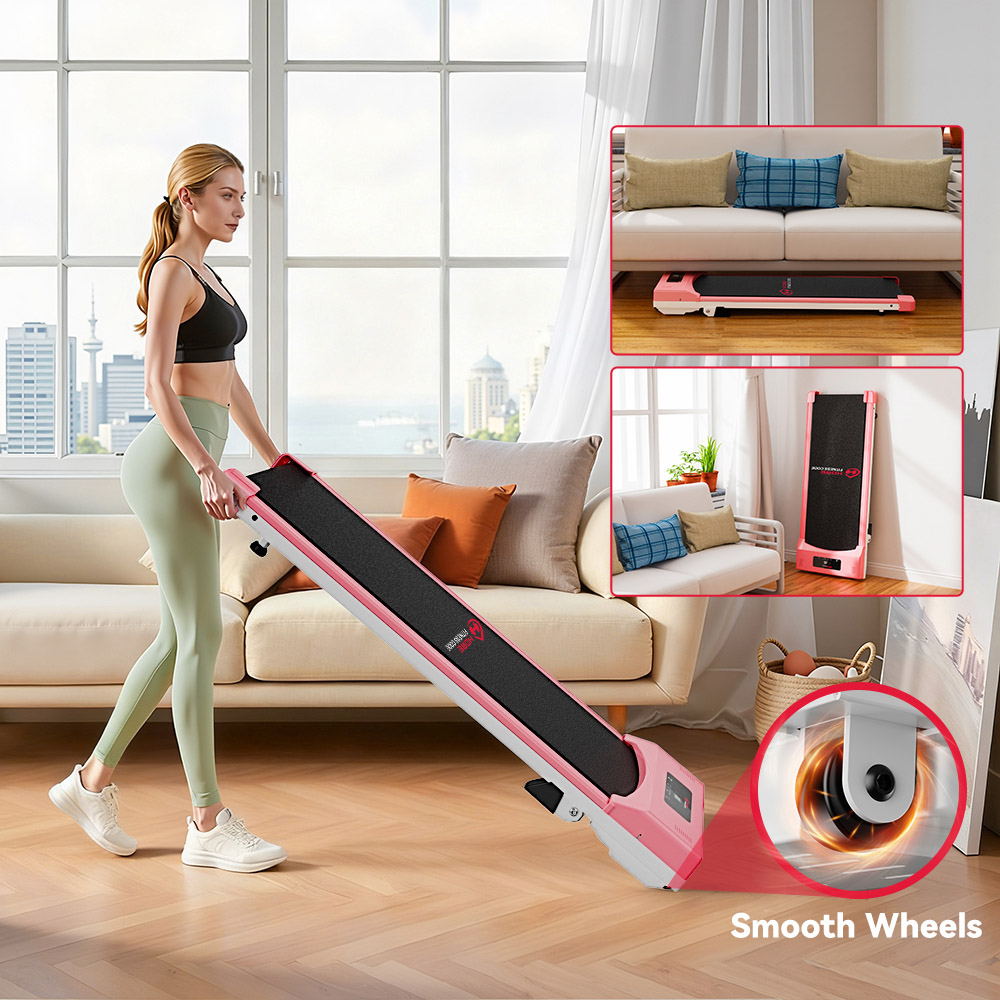 Rattrix Pink Manual Incline Treadmill Image 7